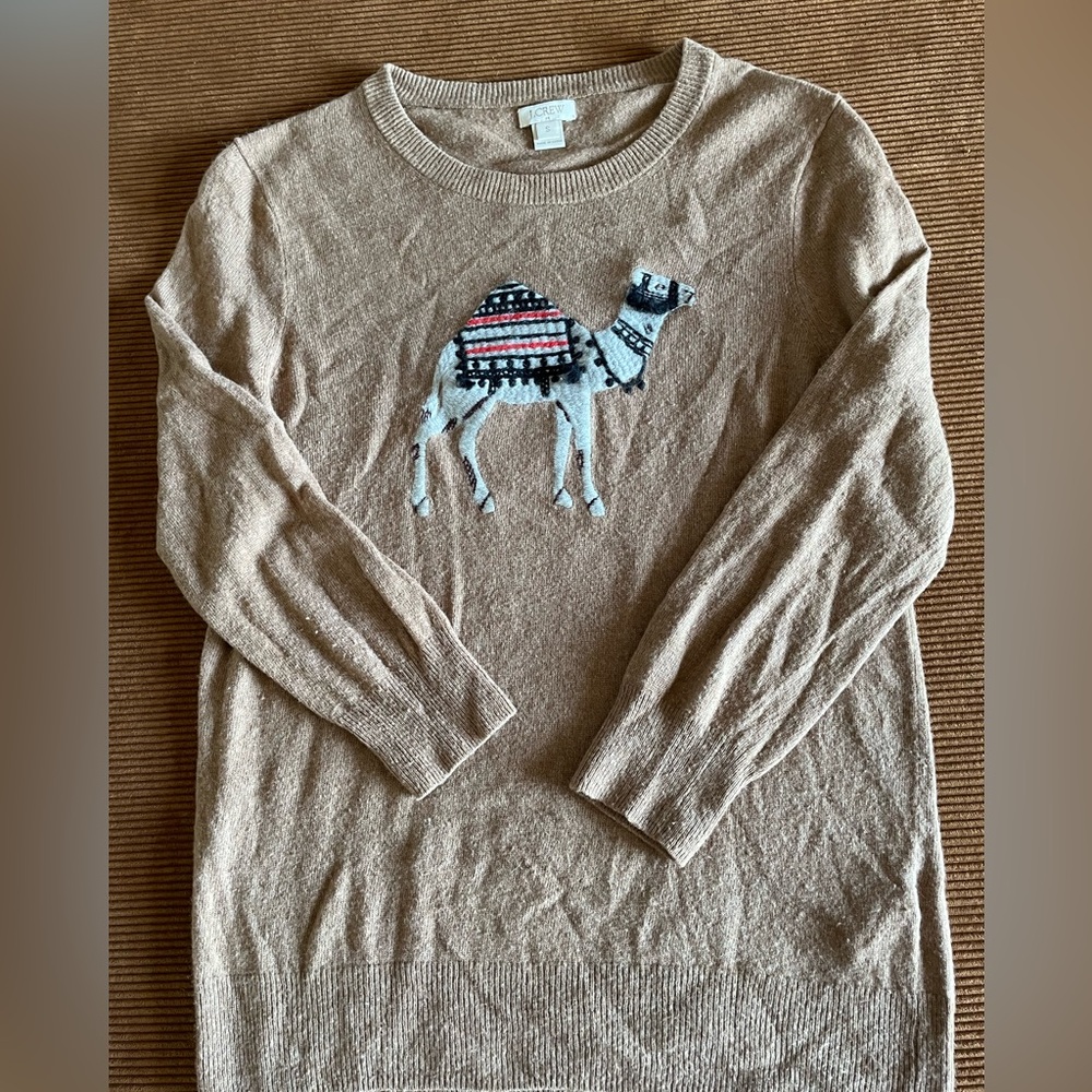 J Crew camel sweater
